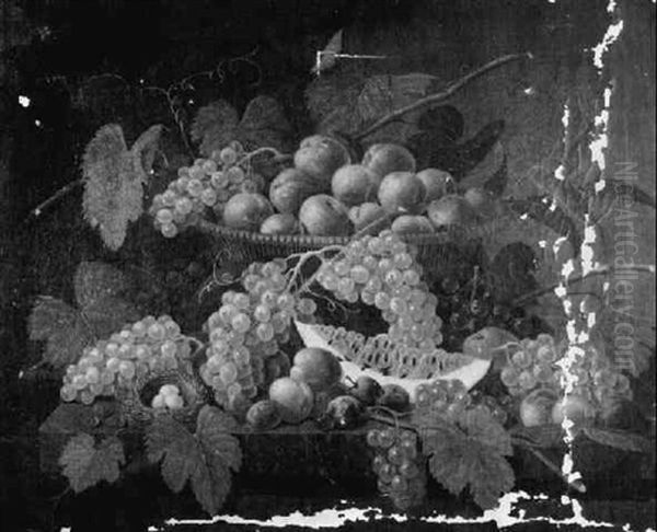 Ornate Table Top Still Life With Summer Fruits And Bird's Nest - view 1