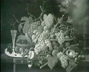 Still Life With Mixed Fruits, Pilsner, Epergne Of           Strawberries And Bird's Nest