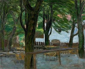 Biergarten In Bayern by Waldemar Roesler