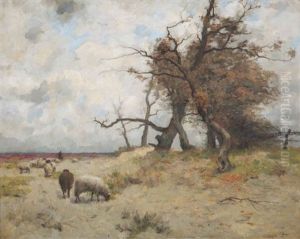 Herder Met Schapen Op De Heide thumbnail