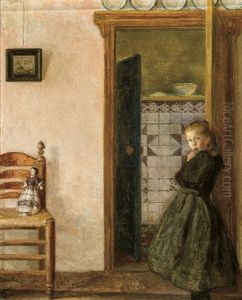 Fille Avec Sa Poupee Dans Un Interieur