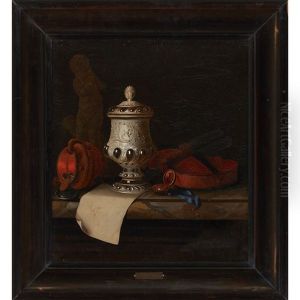 Still Life With Violin And Sculpture by Pieter Gerritsz van Roestraten