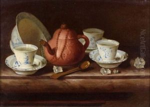Nature Morte Au Service De The by Pieter Gerritsz van Roestraten