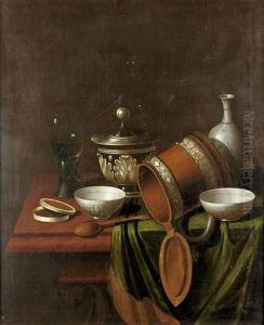 Stillleben Mit Romer, Bierkrug Und Schusseln