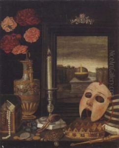 Vanitas-stilleben, Mit Symbolen Der Verganglichkiet