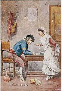 Dictando Una Carta by Vicente Borras y Mompo
