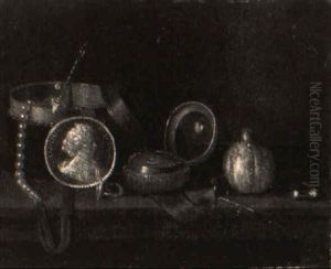 Jewels In A Box, A Fob Watch, Snuff Bottle And Ring On A Table by Pieter Gerritsz van Roestraten