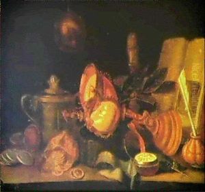 Vanitastilleben Mit Einem Nautiluspokal Vanitastilleben Mit Einem Nautiluspokal