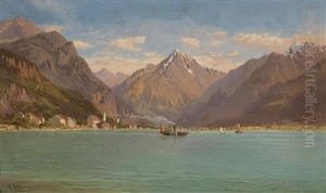 Blick Auf Fluelen Am Vierwaldstattersee by Jean Francois Xavier Roffiaen