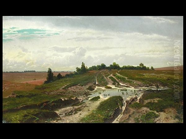 Tiefe Landschaft Mit Kleinem Gewasser - view 1
