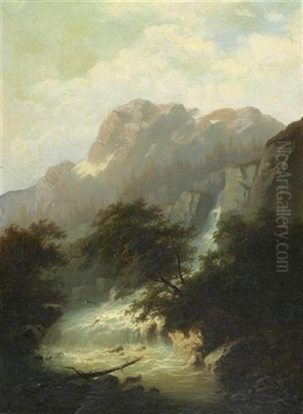 Wetterhorn Mit Wasserfall - view 1