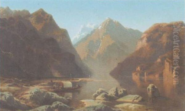 Partie An Einem Oberbayerischen Gebirgssee - view 1