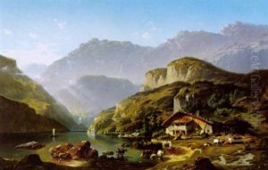 Paysage De Montagne Avec Lac