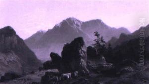 Cow-herd And Cattle In An Alpine Landscape