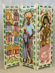 Carved/painted Screen by Francois Roger