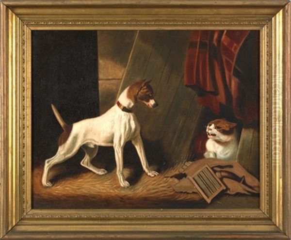 Interior Scene Of A Dog And Cat - view 1