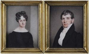 A Pair Of Portrait Miniatures by Nathaniel Rogers