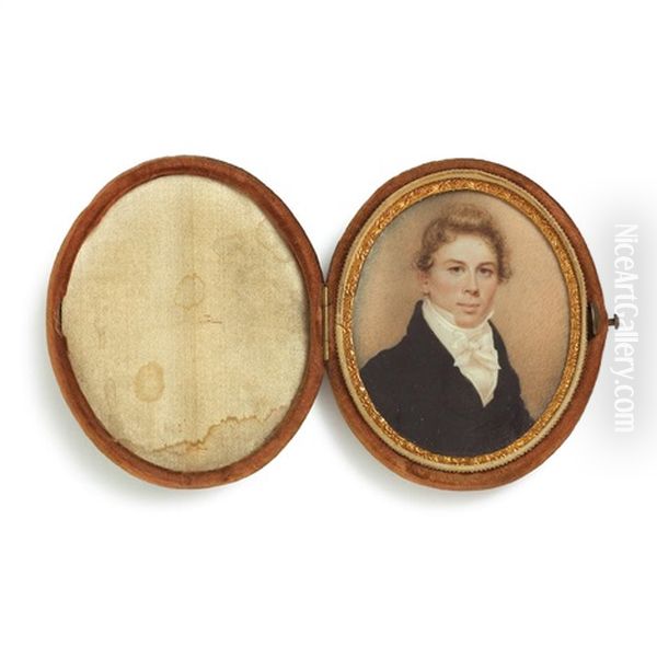 Miniature Portrait Of A Young Man With Blond Hair - view 1