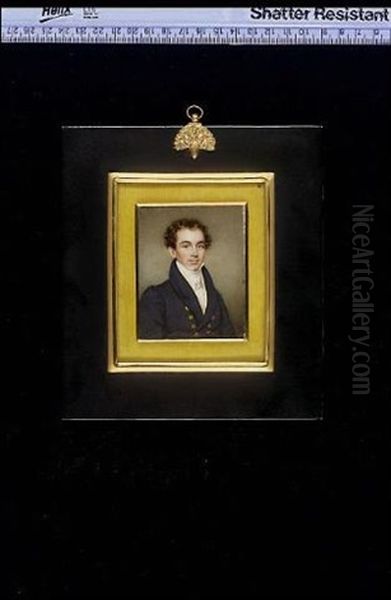 Christopher Columbus Boardman, Wearing A Dark Grey Jacket With Brass Buttons - view 1