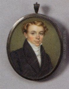 Charles Jepson In A White Stock And Black Coat by Nathaniel Rogers