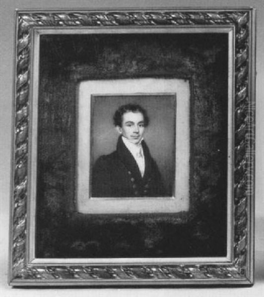 Portrait Of A Gentleman, Wearing A Blue Double-breasted Jacket And Yellow Waistcoat - view 1