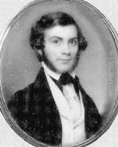 Mr. Ferris Of New York, With Brown Hair And Side Whiskers, Wearing Black Coat by Nathaniel Rogers