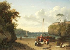 A View Of Port Isaac by Philip Hutchins Rogers