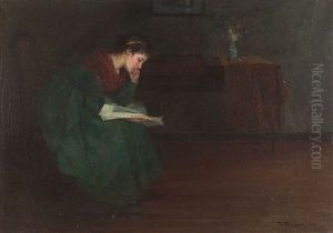 Lesendes Madchen by Wilhelm Roegge the Younger