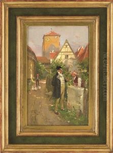 Dorflicher Plausch by Wilhelm Roegge the Younger