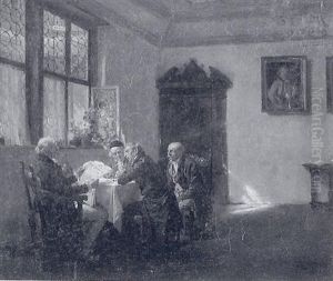 Mannerrunde In Niederlandischer Stube by Wilhelm Roegge the Younger