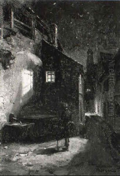 Mondscheinnacht In Einer Alten Stadt - view 1