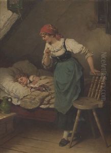 Mutter Mit Schlafendem Jungen Mutter Mit Schlafendem Jungen
