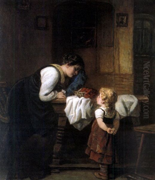 Mutter Und Kind In Der Stube - view 1