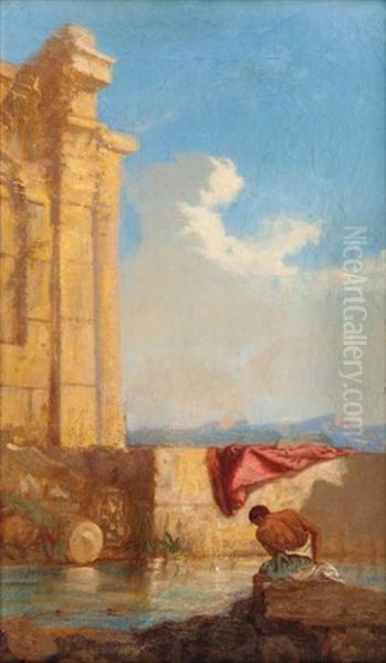 Homme Devant Des Ruines - view 1