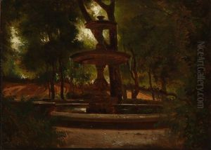A Fountain In An Overgrown Park