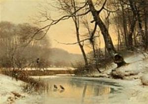 Winter Scenery At Twilight