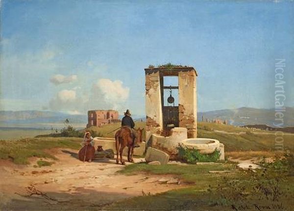 Campagnalandschaft Mit Ziehbrunnen - view 1