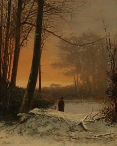 Winter Forest Landscape by Frederik Rohde