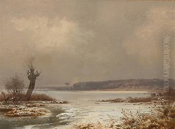 Coastal Scene Covered In Snow - view 1
