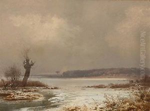 Coastal Scene Covered In Snow by Frederik Rohde