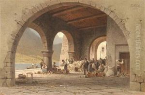 A Busy Market Day By The Lake (in Ascona?) A Busy Market Day By The Lake (in Ascona?)