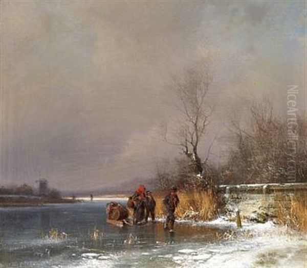 Figures On A Frozen Lake - view 1