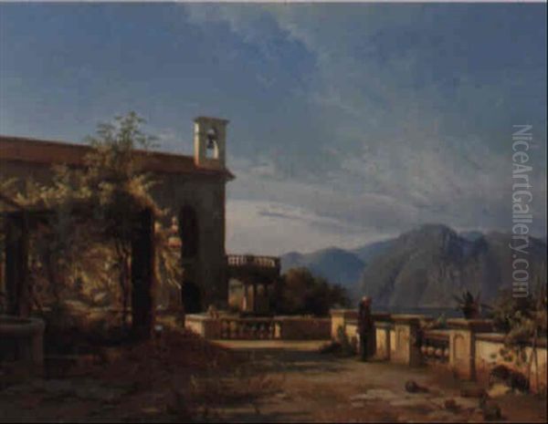 Terrasse Foran En Kloster I Norditalien - view 1