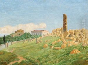 View Of The Ruins Of The Tempel Of Zeus, Girgenti, Sicily