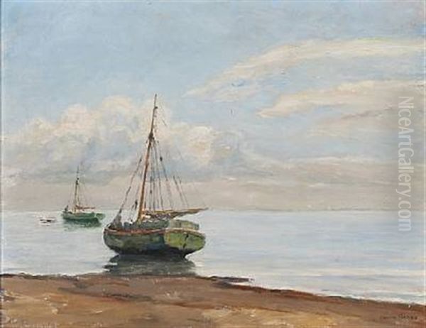 Coastal Scene With Sailing Boats - view 1