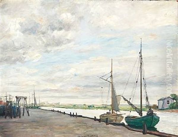 Ships At The Bulwark In Ribe - view 1