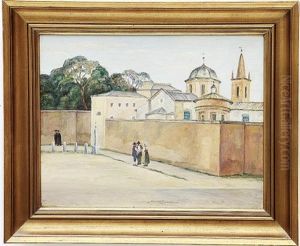 Courtyard Scene by Johan Rohde