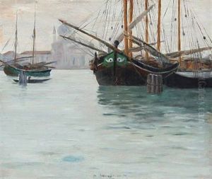 Den Store Kanal I Venedig (canale Grande In Venice) by Johan Rohde