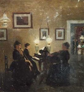 Interior Med Musicerende (+ Unge Bueskytter, Verso)