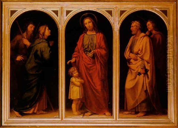 Christ With A Child And Four Saints - view 1